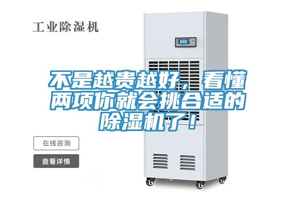 不是越貴越好，看懂兩項你就會挑合適的除濕機了！