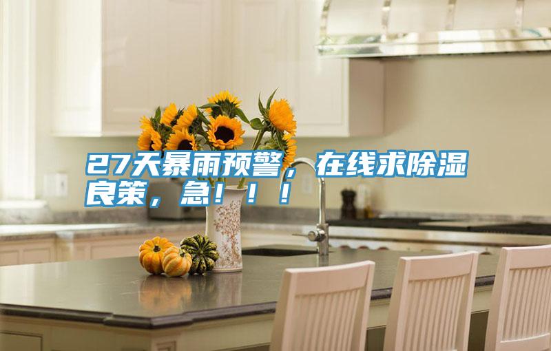 27天暴雨預(yù)警，在線求除濕良策，急！??！