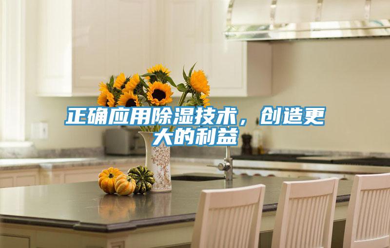 正確應用除濕技術(shù)，創(chuàng)造更大的利益