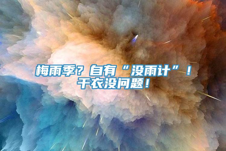 梅雨季？自有“沒雨計”！干衣沒問題！