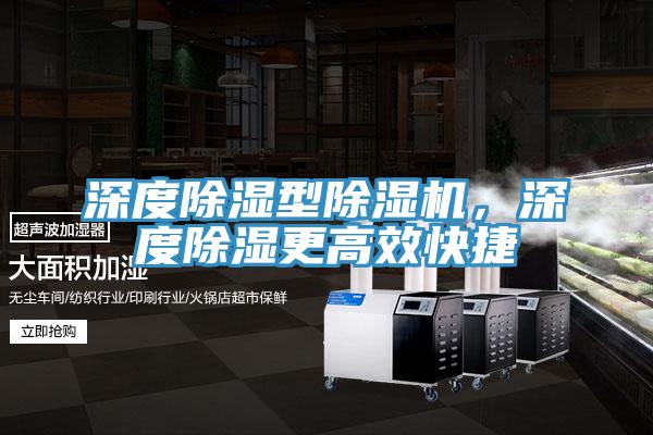 深度除濕型除濕機，深度除濕更高效快捷