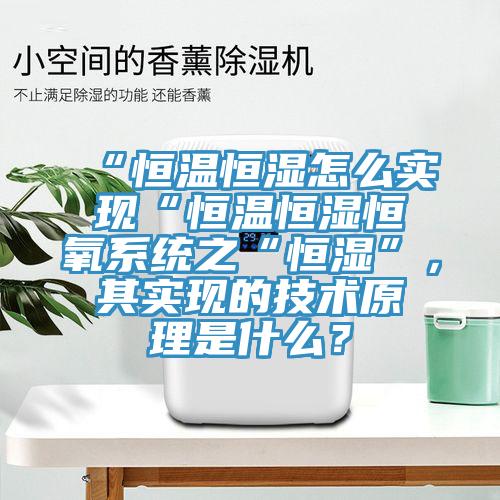 “恒溫恒濕怎么實現(xiàn)“恒溫恒濕恒氧系統(tǒng)之“恒濕”，其實現(xiàn)的技術(shù)原理是什么？