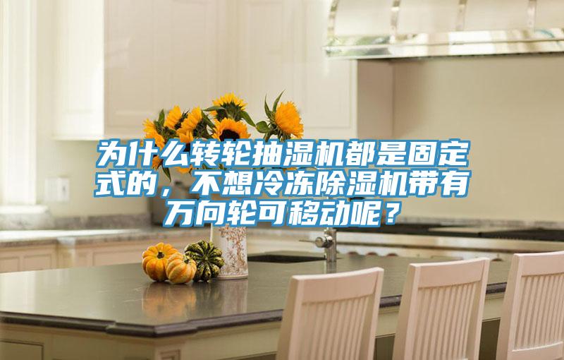 為什么轉(zhuǎn)輪抽濕機都是固定式的，不想冷凍除濕機帶有萬向輪可移動呢？
