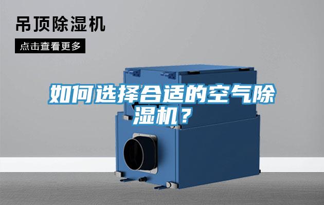 如何選擇合適的空氣除濕機(jī)？