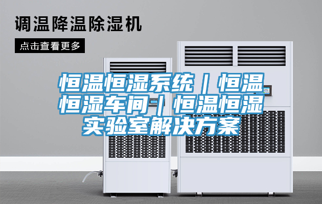 恒溫恒濕系統(tǒng)｜恒溫恒濕車間｜恒溫恒濕實(shí)驗室解決方案