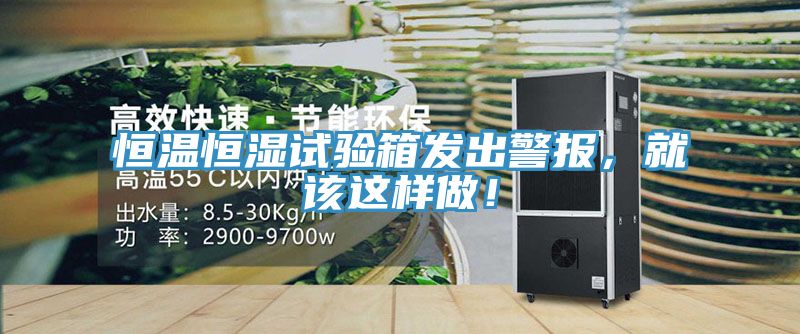 恒溫恒濕試驗(yàn)箱發(fā)出警報(bào)，就該這樣做！