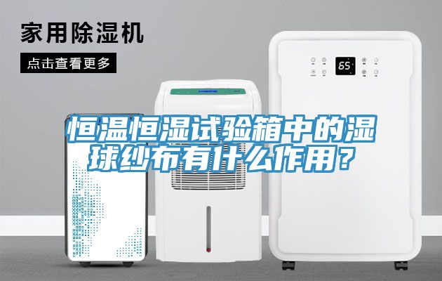 恒溫恒濕試驗箱中的濕球紗布有什么作用？